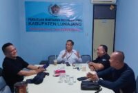 Kepala BNNK AKBP Indra Brahmana bersama pengurus PWI