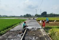 Proses pembangunan Jalan Usaha Tani