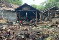 Kondisi 4 rumah milik warga yang terbakar