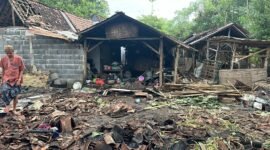 Kondisi 4 rumah milik warga yang terbakar