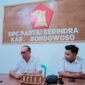 Ketua DPC Gerindra Bondowoso saat press release