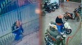 Aksi maling motor terekam cctv