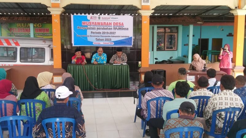 Kepala Desa Sukorejo saat pimpin Musdes