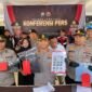 Kapolres Lumajang AKBP Alex Sandy Siregar saat memimpin press release tangkap maling sap