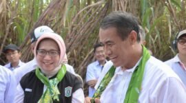 Bupati Lumajang mendapingi Menteri Pertanian dalam kunjungan kerja di Kebun Lumajang Raya  PG Jatiroto