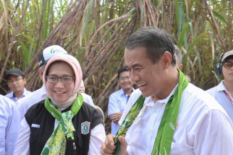 Bupati Lumajang mendapingi Menteri Pertanian dalam kunjungan kerja di Kebun Lumajang Raya  PG Jatiroto
