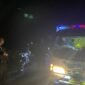 Polisi saat melakukan patroli di jalan raya Dusun Besuk Desa Tumpeng