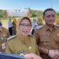 Bupati Lumajang Ir. Hj. Indah Amperawati, M.Si saat bersama wakil Bupati dan Sekda
