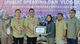 Wakil Bupati Lumajang saat membuka pelatihan Public Speaking dan Vlog 