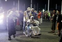 rombongan jemaah haji kloter 37 sampai di Pendopo Arya Wiraraja Lumajang