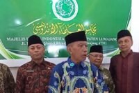 Ketua MUI Lumajang saat konferensi pers sound horeg