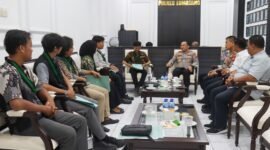 HMI saat audensi dengan Kapolres Lumajang