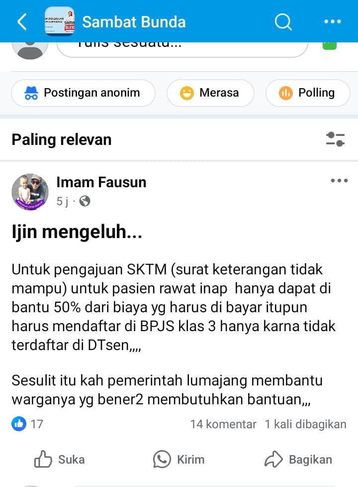  Warga mengeluh perihal penggunaan SKTM