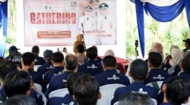 Bupati Lumajang saat memberikan sambutan diacara Ganthering TPP Kemendes 