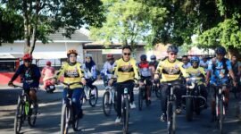 Ketua DPRD bersama Dandim 0821 ikut memeriahkan Goes Sehat HUT Lalu Lintas Bhayangkara ke 70