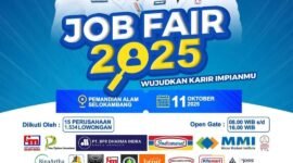 Flayer pengumuman Job Fair yang akan digelar di pemandian Selokambang