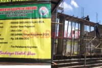 Foto namboard Rehabilitasi kantor Desa Pagowan