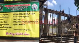 Foto namboard Rehabilitasi kantor Desa Pagowan
