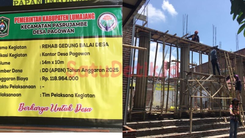 Foto namboard Rehabilitasi kantor Desa Pagowan