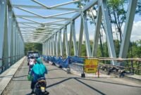 Kondisi jembatan Kalipancing Desa Madurejo Lumajang
