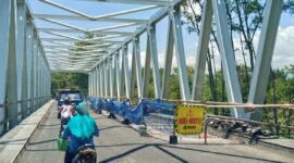 Kondisi jembatan Kalipancing Desa Madurejo Lumajang