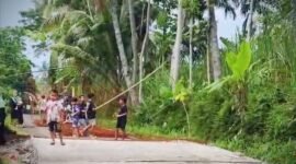 Kondisi jalan usai dirabat beton