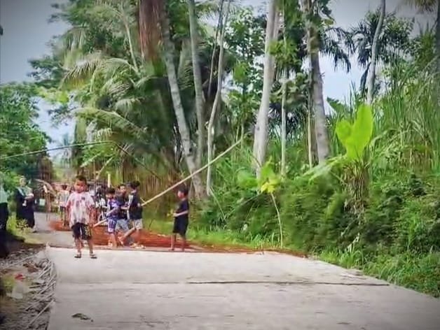 Kondisi jalan usai dirabat beton