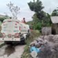 PMI Lumajang saat droping air bersih