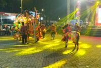 Atraksi kesenian jaran kencak khas Lumajangan diacara Festival UMKM dan Pesona Budaya
