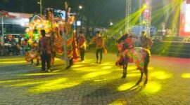 Atraksi kesenian jaran kencak khas Lumajangan diacara Festival UMKM dan Pesona Budaya