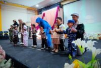 Foto anak-anak ketika perfom pada peringatan hari ulang tahun Binar Terpadu Indonesia ke 6 tahun