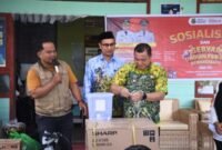 Wakil Bupati Kapuas Dodo saat menghadiri Sosialisasi dan Pengundian Hadiah PBB-P2 di Desa Pulau Telo 