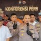Kapolres Lumajang saat memberikan keterangan kepada media saat press release