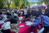 Foto kondisi Job Fair Lumajang yang digelar di Pemandian Alam Selokambang
