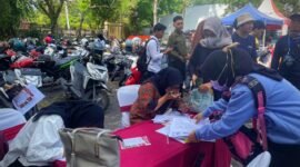 Foto kondisi Job Fair Lumajang yang digelar di Pemandian Alam Selokambang
