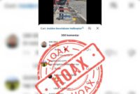 Tangkapan layar  berita hoax pesawat jatuh  Erupsi Semeru
