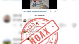 Tangkapan layar  berita hoax pesawat jatuh  Erupsi Semeru