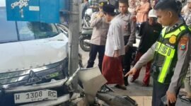 Kondisi bangkai mobil milik Kades  
