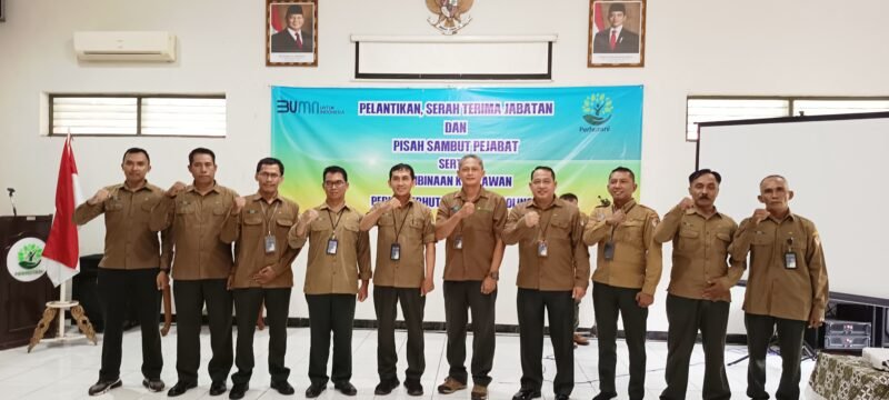 Prosesi pelantikan Waka ADM Perhutani SKPH Lumajang KPH Probolinggo Soegiarto Aries Soebagiyo