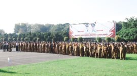 ASN Pemkab Lumajang saat apel