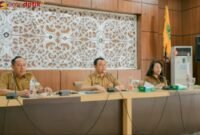 Sekda Kabupaten Kapuas Usis I. Sangkai saat memimpin Rakor lanjutan Penyusunan Laporan Kinerja Pelaksanaan PRO_SN 