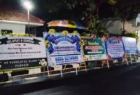 Puluhan karangan bunga ucapan HPN di Pendopo Arya Wiraraja Lumajang