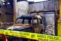 Kondisi rumah korban setelah dilalap api