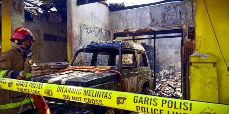 Kondisi rumah korban setelah dilalap api