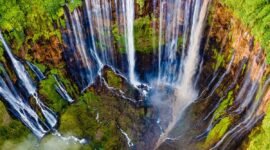 Penampakan wisata Tumpak Sewu Pronojiwo Lumajang