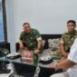 Ketua PWI Lumajang saat menerima kunjungan Tim Pusterad Mabes TNI AD didampingi Kasdim 0821 Lumajang Mayor Inf Tanuri 
