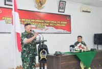 Ketua Tim Pusterad Mabesad Letkol Arm Eko Budi Supriyanto, SE., M.IP saat memberikan sambutan
