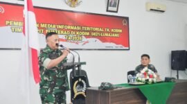 Ketua Tim Pusterad Mabesad Letkol Arm Eko Budi Supriyanto, SE., M.IP saat memberikan sambutan