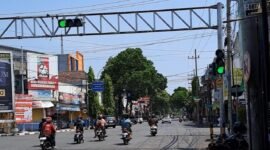 Kondisi Jalan PB Sudirman yang sebentar lagi akan diperbaiki